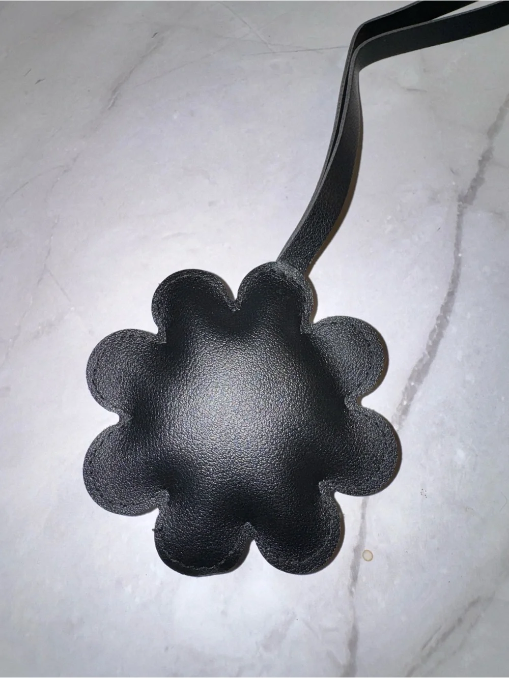 Smiley Daisy Bag Charm keychain Black, White & Yellow - New (purse not included)